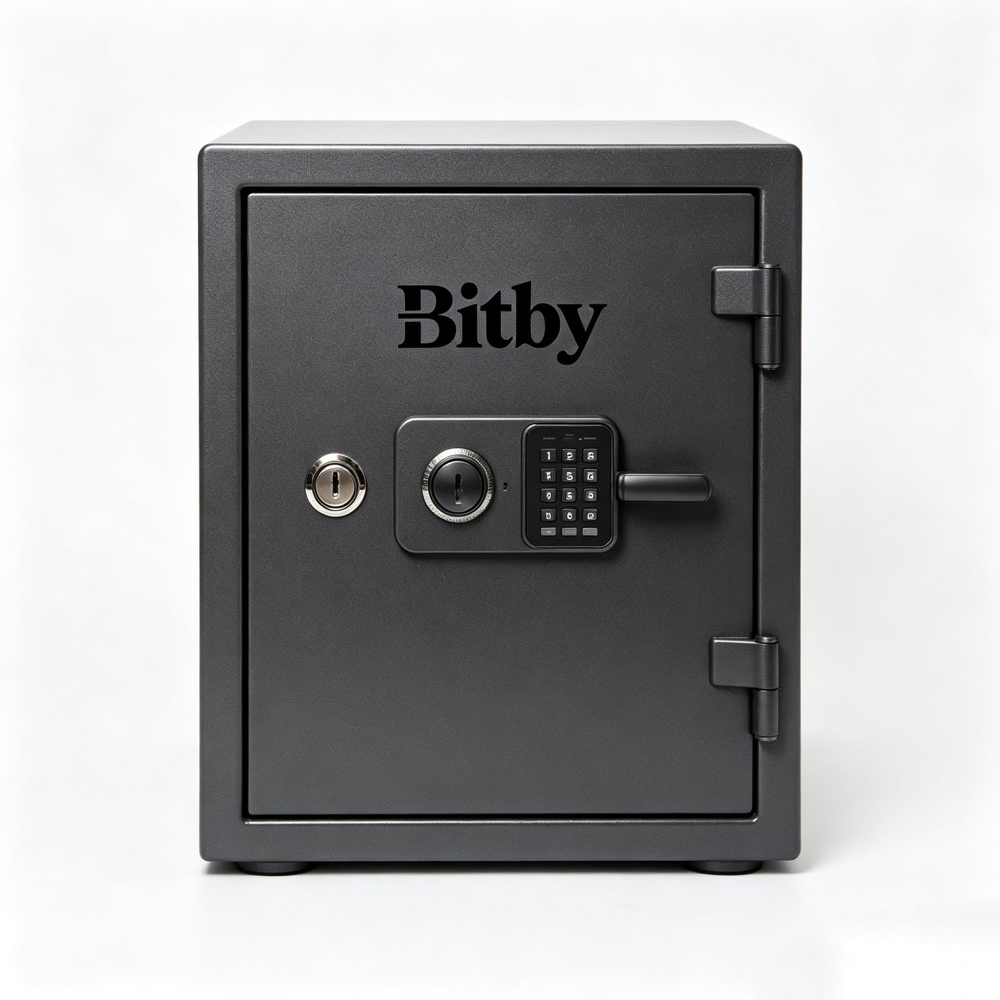Bitby Digital Safe Box with Keypad & Emergency Keys, Home Office Security Safe, Solid Steel Fireproof Storage Cabinet with Removable Shelf for Cash Documents Valuables