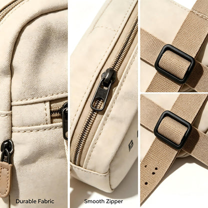 Boiluck Crossbody Bags for Men, Lightweight Canvas Shoulder Bag, Casual Daily Messenger Bag, Adjustable Strap Small Crossbody Bags for Travel Work Outdoor