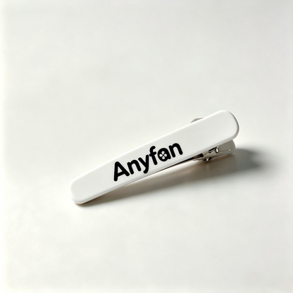 Anyfan Minimalist White Hair Barrettes 2 Pack Non Slip Metal Alligator Hair Clips Smooth Acrylic Hair Pins for Women Girls Daily Hairstyle Makeup Styling