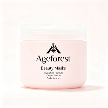 Ageforest Hydrating Cream Beauty Mask, Daily Moisturizing Facial Mask for All Skin Types, Nourishing Soft Cream Mask Repair Dry Dull Skin, Hydrating Skincare Treatment Mask