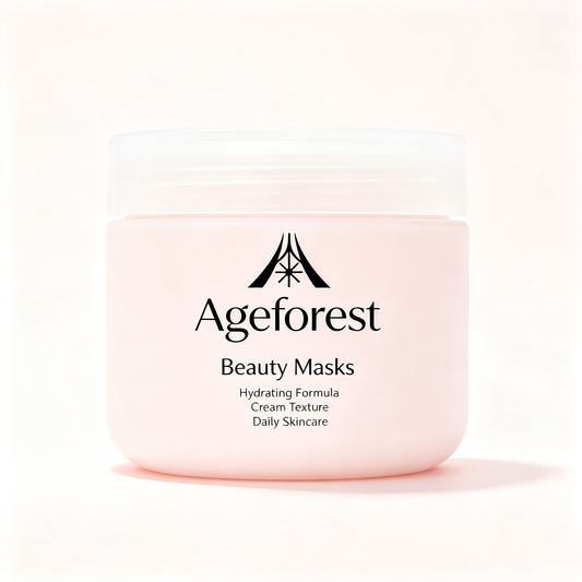 Ageforest Hydrating Cream Beauty Mask, Daily Moisturizing Facial Mask for All Skin Types, Nourishing Soft Cream Mask Repair Dry Dull Skin, Hydrating Skincare Treatment Mask