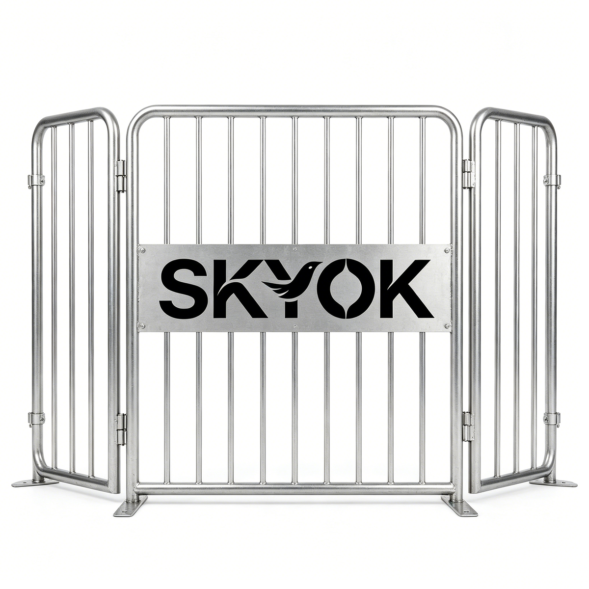 SKYOK Heavy Duty Metal Dog Playpen, Foldable Stainless Steel Pet Exercise Fence, Indoor & Outdoor Puppy Dog Barrier Guard Rails, No Assembly Required, Anti-Rust Pet Kennel for Large Medium Small Dogs
