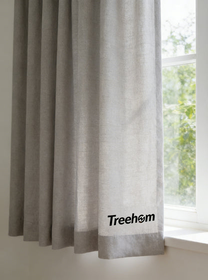 【Treehom Linen-Cotton Window Curtain】—— Natural Serenity for Your Living Space