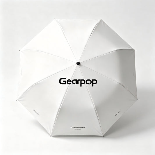 Gearpop Compact Folding Umbrella, Portable Mini Travel Umbrella with Water Repellent Quick Dry Canopy, Lightweight Windproof Pocket Umbrella with Storage Pouch for Rain & Sun Protection