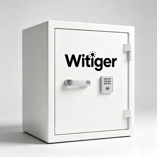 Witiger Digital Security Safe Box, Home Office Steel Safe with Electronic Keypad & Removable Shelf, Fireproof Anti-Theft Storage Cabinet for Cash Jewelry Documents