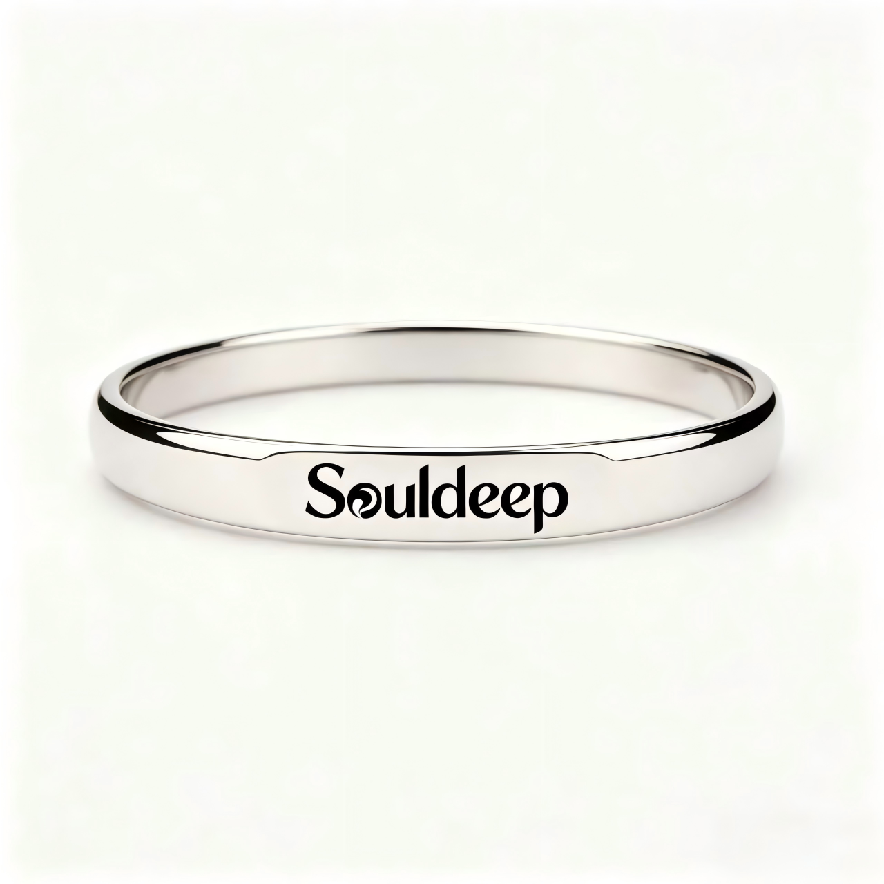 Souldeep Classic Polished Bangle Bracelet for Women Men, Solid High Gloss Stainless Steel Cuff Bangle, Minimalist Plain Silver Tone Wrist Jewelry, Daily Stackable Bracelet Gift for Birthday Anniversary Holiday