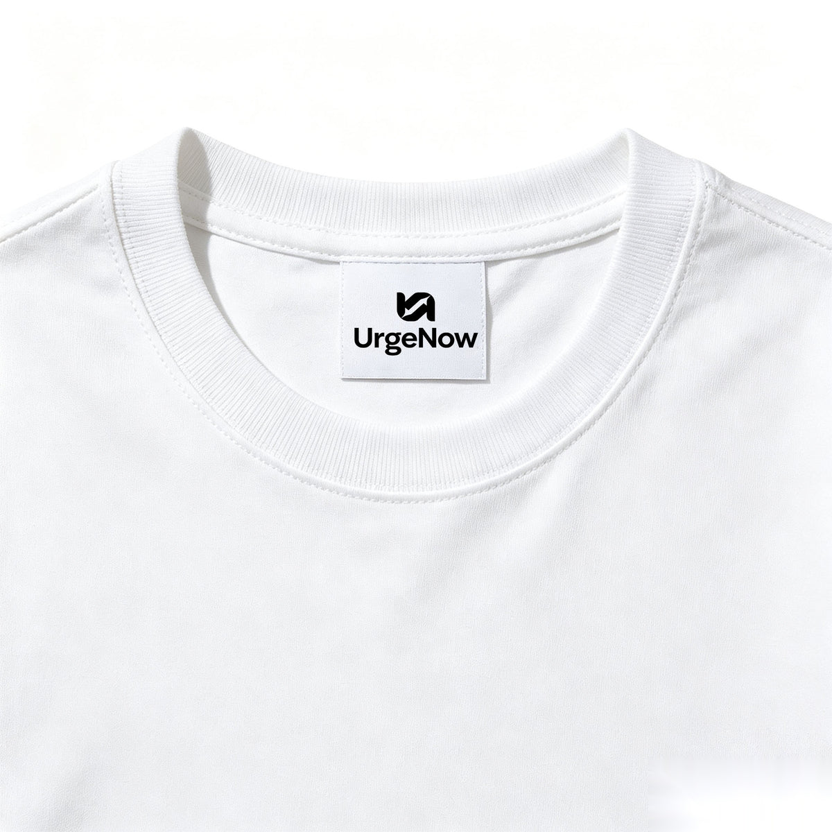 UrgeNow Crew Neck Short-Sleeve T-Shirt, 100% Cotton Solid White Casual Tee for Men Daily Wear