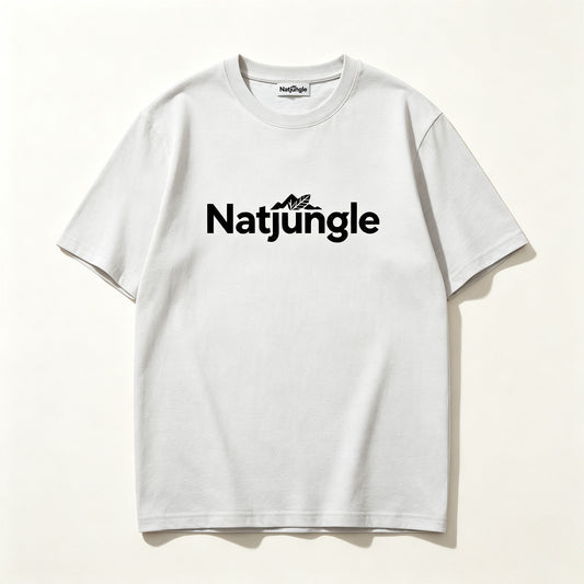 Natjungle Crew Neck Short Sleeve T‑Shirt Classic Casual Cotton Tees Relaxed‑fit Everyday Basic Shirts for Men Women, Multiple Colors Available
