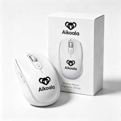 Aikoala Wireless Computer Mouse, Ergonomic Comfort Grip Wireless Mouse, Multi Button Cordless Mouse for Laptop Desktop PC Office Home Daily Use