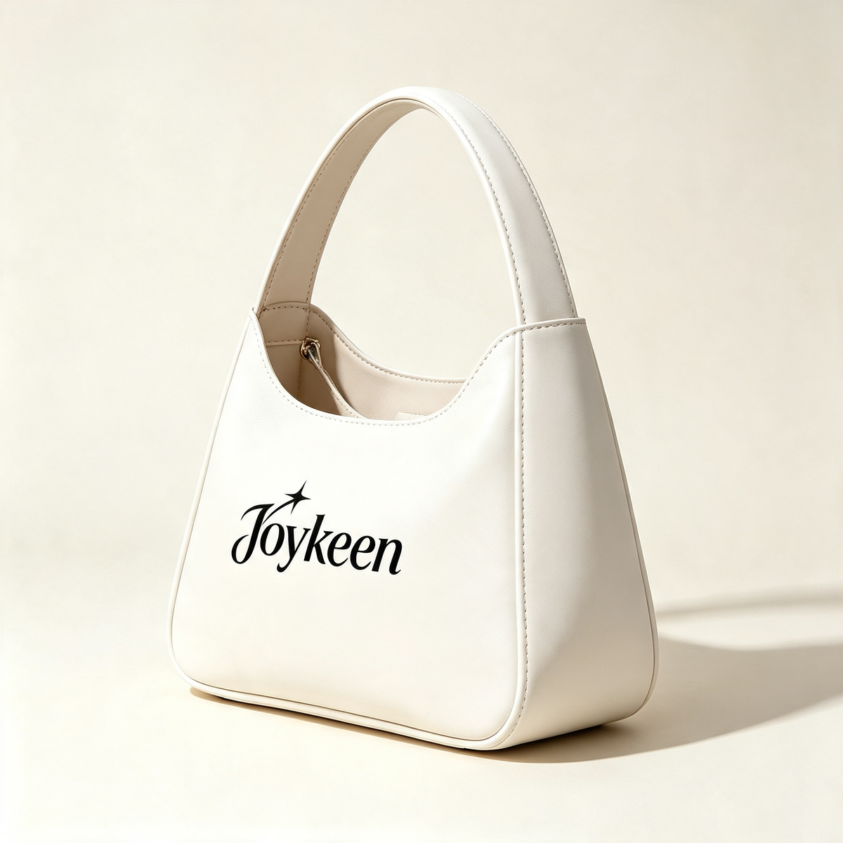Joykeen Soft Vegan Leather Hobo Handbag for Women, Minimalist White Top‑Handle Shoulder Purse, Spacious Everyday Carry‑on Bag For Commute, Travel & Social Occasions