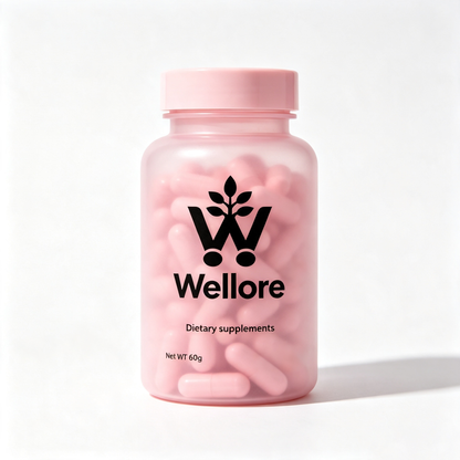 Wellore Natural Herbal‑Based Daily Dietary Supplement Capsules, Premium Plant‑Derived Nutrition Support for Women's Wellness, Easy‑to‑Swallow Capsules