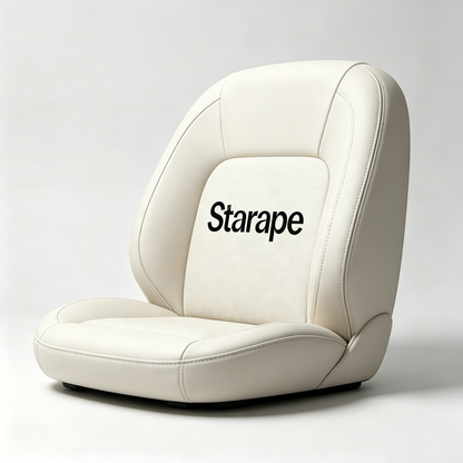Starape Seats for automobiles Single Car Seat Cover, Cream Breathable Perforated Faux Leather Auto Seat Cushion, Universal Waterproof Single Driver Passenger Seat Protector for Sedan SUV Truck