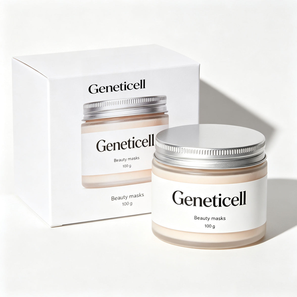 Geneticell Beauty Mask, Cream Facial Mask for Deep Hydration & Skin Soothing, At Home Spa Skincare Treatment for Dull Dry Skin