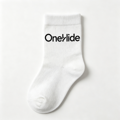 OneHide Premium Crew Socks, Soft Breathable Cotton Socks for Men & Women, Classic White Casual Socks for Everyday Wear, Athletic & Lifestyle