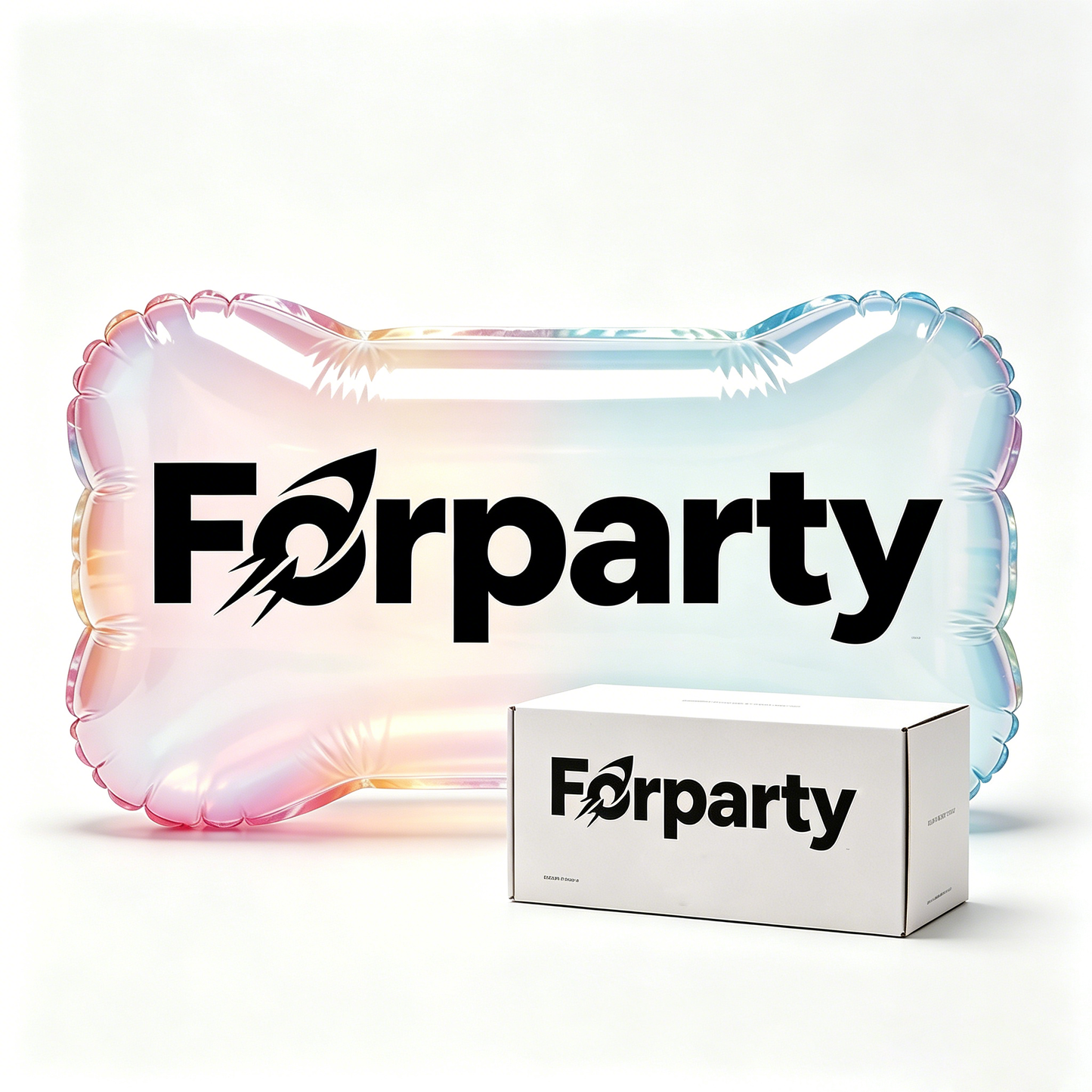 Forparty Iridescent Bone Shaped Foil Balloons, Large Aluminum Mylar Balloon Decorations for Birthday Wedding Holiday Party, 5 Packs Party Supplies