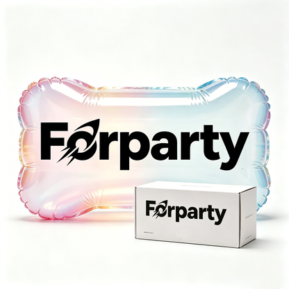 Forparty Iridescent Bone Shaped Foil Balloons, Large Aluminum Mylar Balloon Decorations for Birthday Wedding Holiday Party, 5 Packs Party Supplies