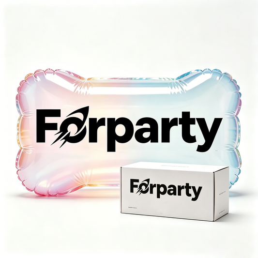 Forparty Iridescent Bone Shaped Foil Balloons, Large Aluminum Mylar Balloon Decorations for Birthday Wedding Holiday Party, 5 Packs Party Supplies