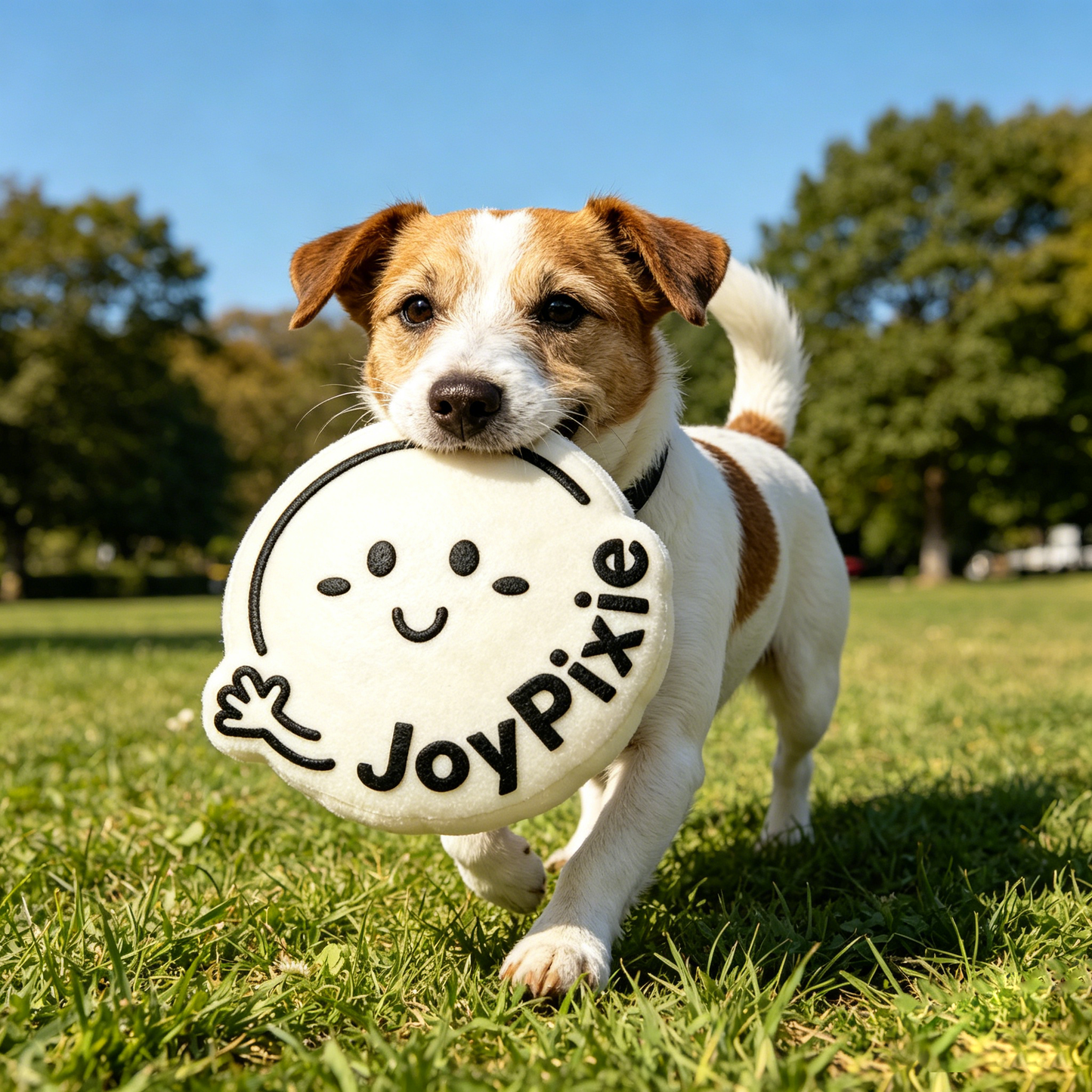 JoyPixie Cute Cloud Squeaky Dog Toy, Durable Interactive Plush Chew Toy for Small & Medium Dogs, Puppy Teething Toy for Fetch, Tug & Boredom Relief