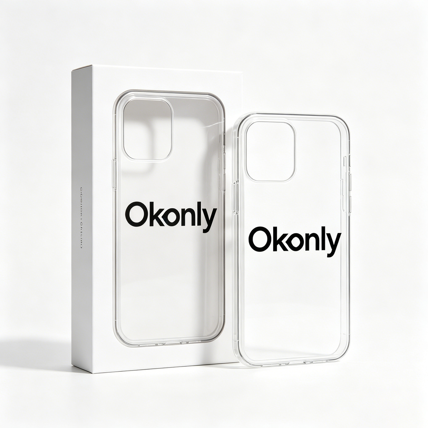 Okonly Clear Shockproof Phone Case, Slim Transparent Protective Cell Phone Cover, Anti-Yellow Soft TPU Bumper Case for Smartphone Daily Protection