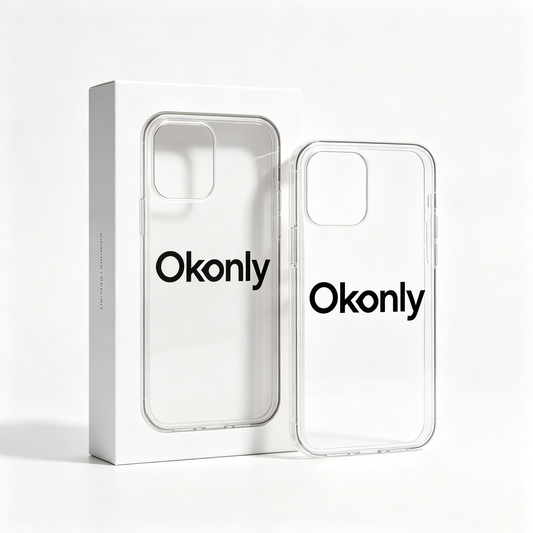 Okonly Clear Shockproof Phone Case, Slim Transparent Protective Cell Phone Cover, Anti-Yellow Soft TPU Bumper Case for Smartphone Daily Protection