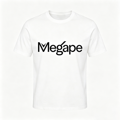 Megape Men’s Classic Crew Neck Short Sleeve T-Shirt, 100% Soft Cotton Casual Basic Tee, Minimal Letter Graphic Everyday Top for Daily Street Workout Wear