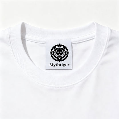 Mythtiger Men's Short Sleeve Crew Neck T-Shirt, Solid White Basic Casual Tee, Soft Breathable Cotton T Shirt for Daily Wear Outdoor Activities