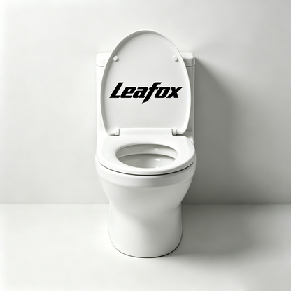 Leafox One-Piece Elongated Toilet Bowl, Comfort Height Dual Flush Standard Toilet, Soft Close Quiet Seat, High Efficiency Water Saving, White Gloss Ceramic For Bathroom Home & Commercial Use
