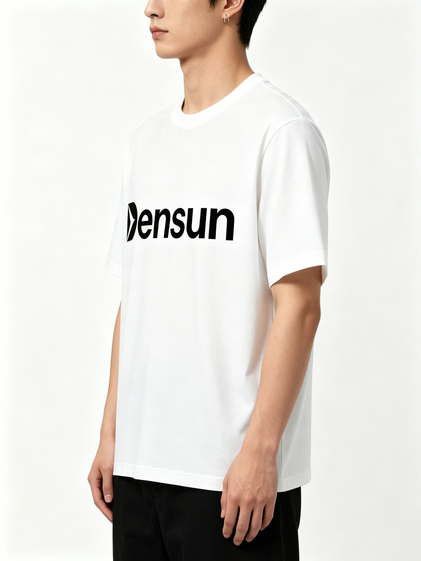 Densun Premium Cotton Crew Neck Short Sleeve T-Shirt, Minimalist Basic Casual Tee, Soft Breathable Loose Fit Everyday Top for Streetwear Daily Outdoor Work