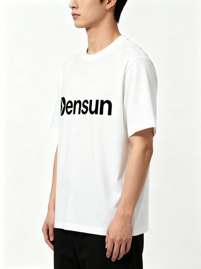 Densun Premium Cotton Crew Neck Short Sleeve T-Shirt, Minimalist Basic Casual Tee, Soft Breathable Loose Fit Everyday Top for Streetwear Daily Outdoor Work