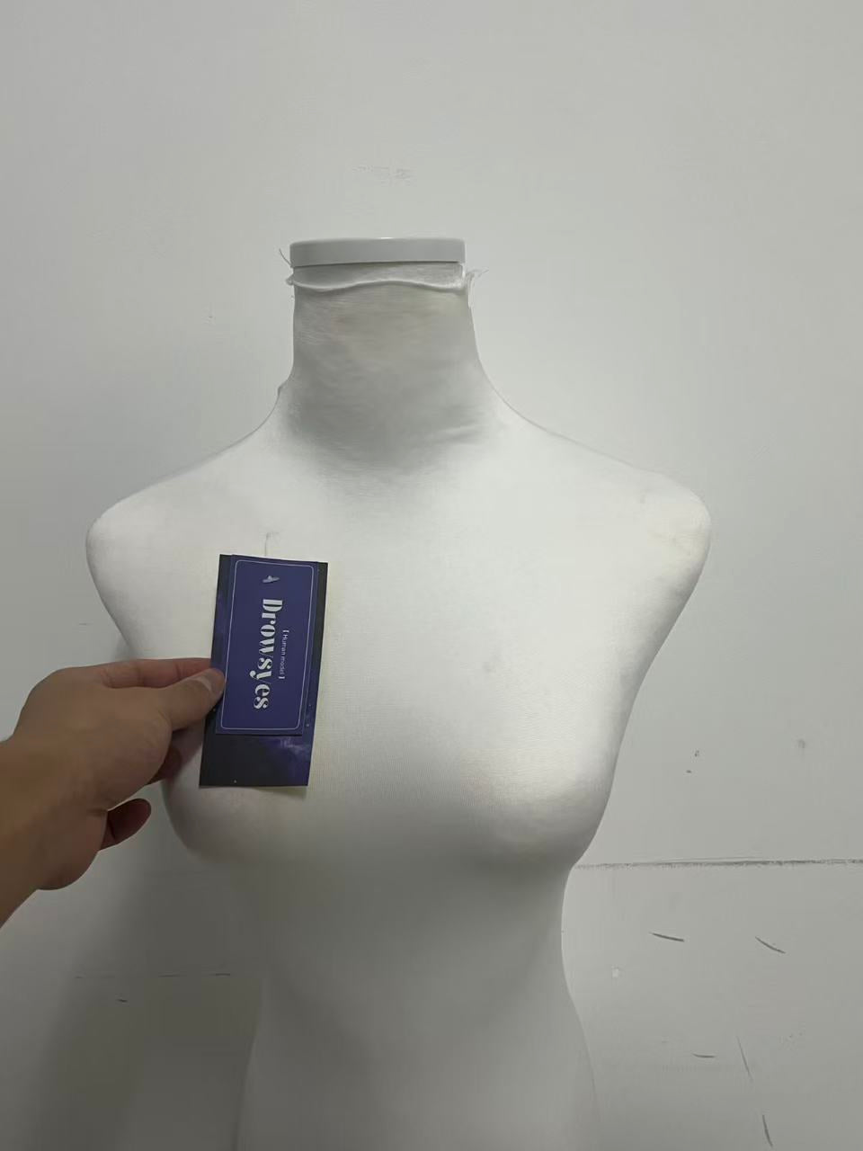 Drowsyes Female Half Body Cloth Covered Mannequin, Dress Form for Clothing Display, Detachable Neck Design for Boutiques & Window Shows