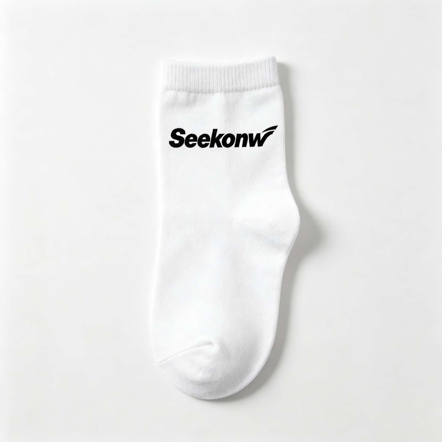 Seekonw Classic White Ribbed Crew Socks for Men, 5 Pairs Luxury Gift Box, Comfort Elastic Casual Athletic Socks Ideal Holiday Present