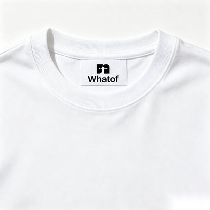 Whatof Crew Neck Short-Sleeve T-Shirt, Premium Cotton Solid White Everyday Tee for Men