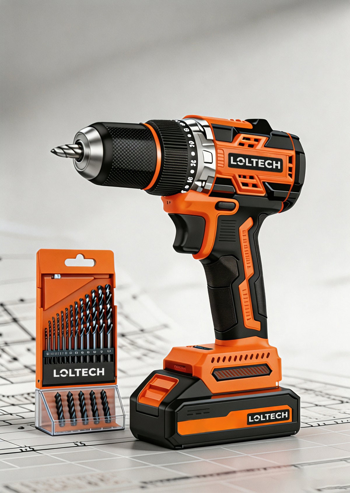 LOLTECH Drill Bits Set, Bits for Power Drills, Multi-Size High Speed Steel Twist Drill Bit Kit, Multipurpose Drilling Bits for Wood, Metal, Plastic, DIY Home & Construction Use