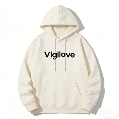 【Vigilove Heart Logo Pullover Hoodie】—— Cozy Comfort & Minimalist Style for Everyday Wear