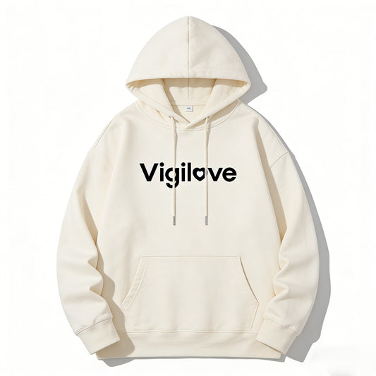 【Vigilove Heart Logo Pullover Hoodie】—— Cozy Comfort & Minimalist Style for Everyday Wear