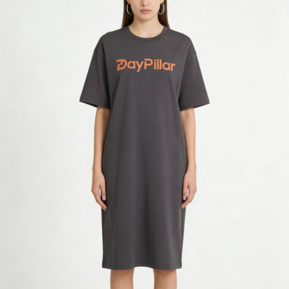 【DayPillar Logo T-Shirt Dress】—— Casual Comfort & Minimalist Style