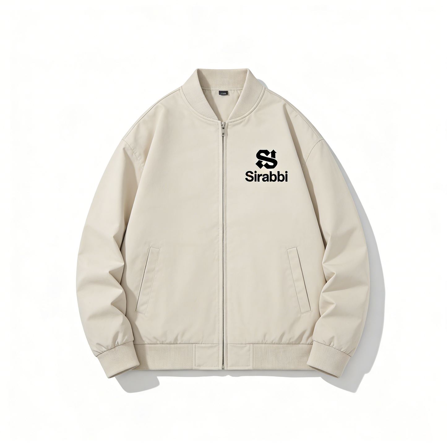 【Sirabbi Logo Print Bomber Anorak】—— Timeless Outerwear for Versatile Style