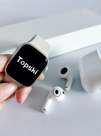 Topski Smart Watch for Men Women, Full Touch HD Screen Fitness Tracker Watch with Heart Rate Sleep Monitor, Multi Sports Modes Smartwatch Compatible with Android iOS, Silicone Strap Daily Wear Digital Watch