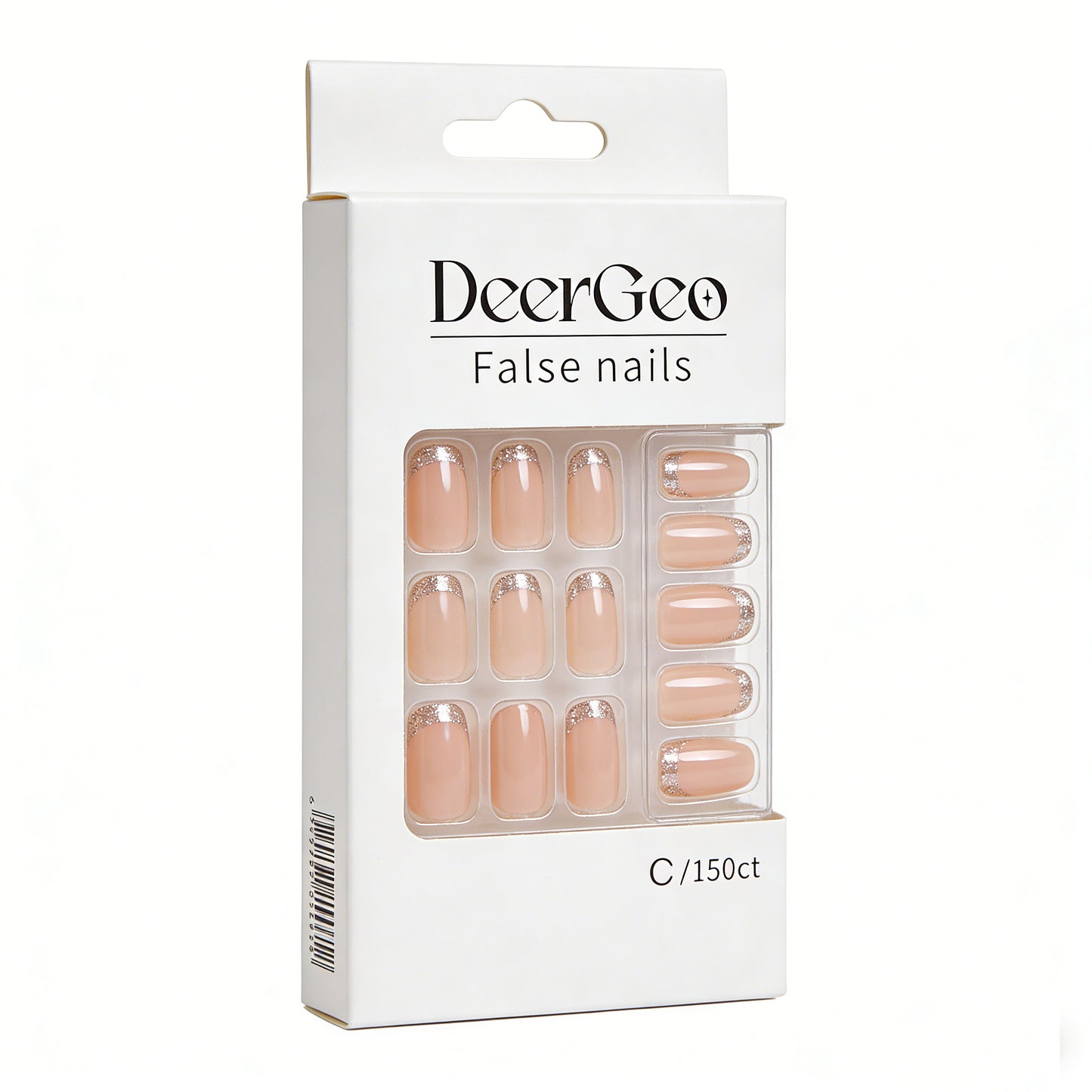 【DeerGeo Glitter French Tip False Nails】—— Effortless Salon-Quality Manicure at Home
