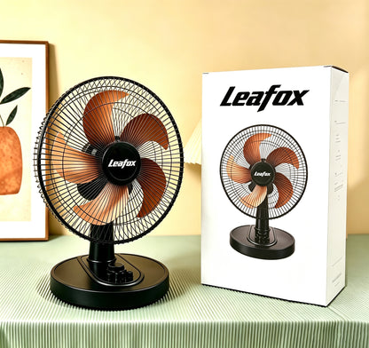 Leafox Electric Fans, Desktop Table Fan with 5 Blades, Adjustable Tilt Angle & Multi Speed Control, Detachable Design, All Parts Can Be Disassembled and Stored in Original Box, Quiet Cooling Fan for Home Bedroom Office Dorm
