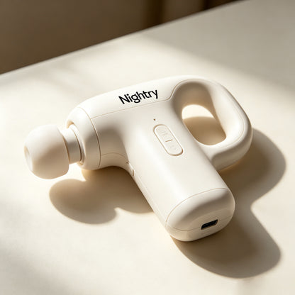 Nightry Hand‑Held Deep Tissue Massage Gun, USB‑C Rechargeable Small Muscle Massager for Gym, Office, Home Use, Premium Gift Box