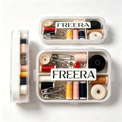 FREERA Portable Sewing Kit, Mini Sewing Supplies Organizer, Multifunctional Sewing Box for Home and Travel