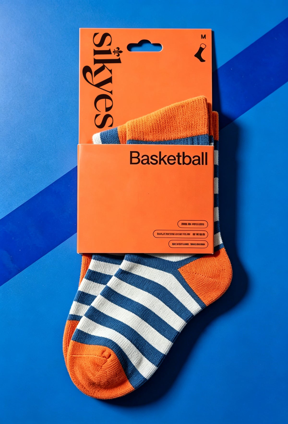 sikyes Striped Basketball Crew Socks, Cushioned Athletic Mid‑Calf Socks, Breathable Comfort Sport Socks for Daily Training Outdoor Activities