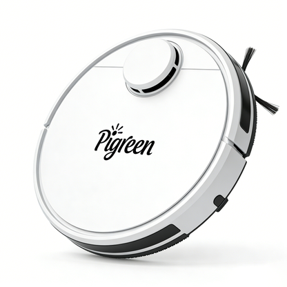 Pigreen Smart Robotic Vacuum Cleaner, LiDAR Navigation, 3000Pa Strong Suction, Self-Charging, App & Voice Control, Perfect for Pet Hair, Hard Floors & Carpets