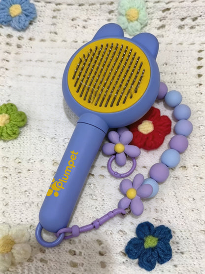 Plumpet Pet Brush, Self Cleaning Slicker Brush for Cats & Dogs, Detachable Design, Portable Pet Grooming Comb, Comes with Gift Box, Removable for Separate Packing