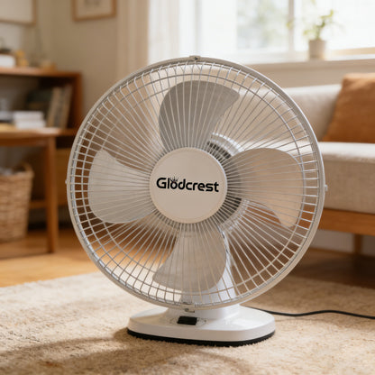 【Glodcrest Desk Electric Fan】—— Your Comfortable Companion for Home & Office