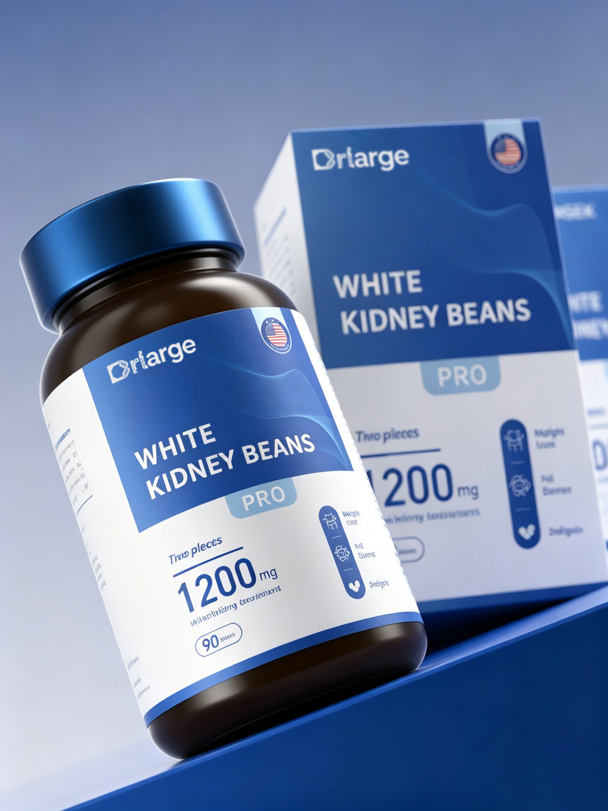 Drlarge White Kidney Bean Extract Softgels, Dietary Supplements for Adults, 1200mg Per 2 Serving, Nutritional Support Softgels, 90 Counts
