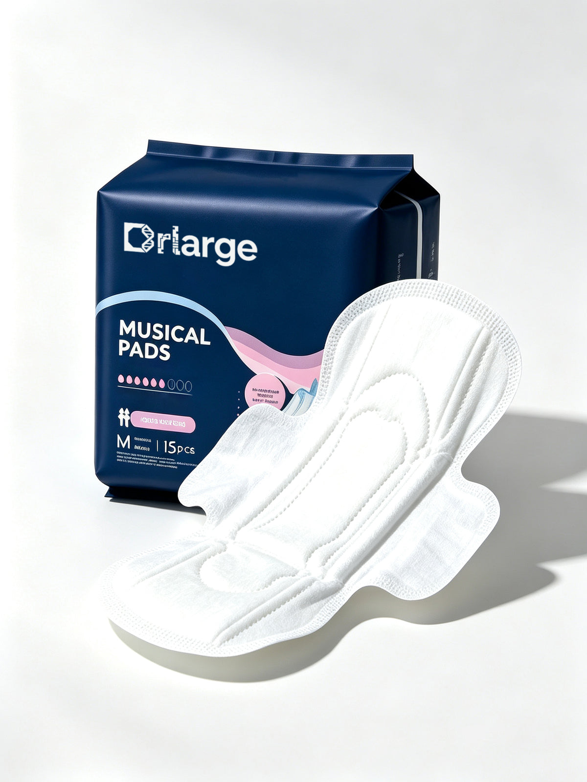 Drlarge Sanitary Towels for Women, M Size Winged Period Towels, Ultra Thin Breathable Leak Proof Soft Skin Friendly Sanitary Towels,15 Count