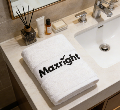 【Maxright Premium Cotton Bath Towel】—— Your Daily Luxury of Softness & Cleanliness