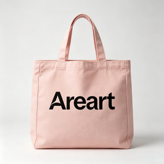 【Areart Handbags for ladies】—— Minimalist Pink Canvas Tote Bag for Daily Styling